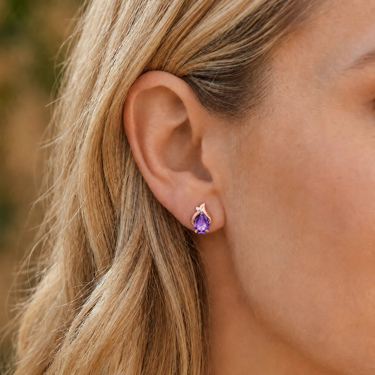 Rose Gold Amethyst & Diamond — Valentia