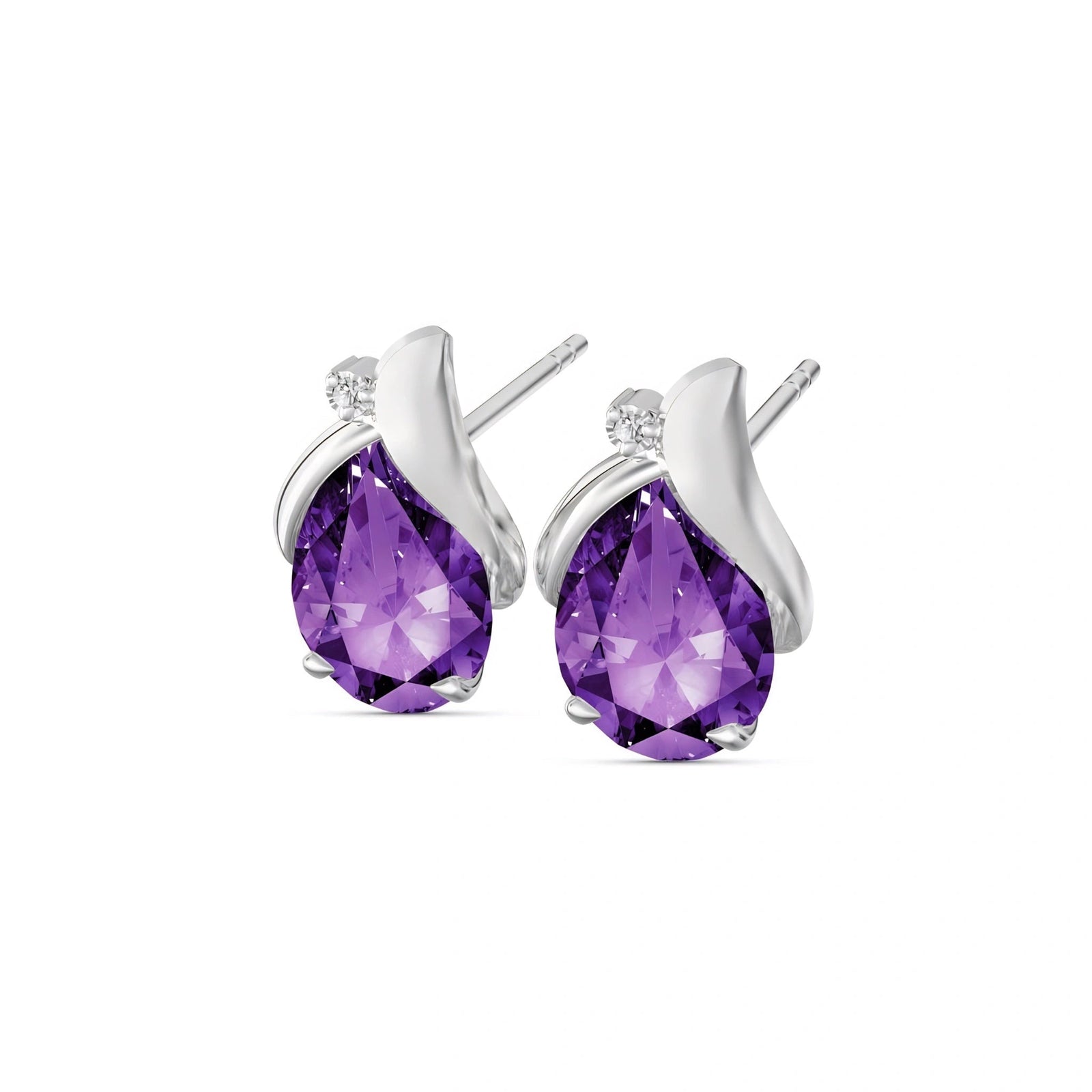 White Gold Amethyst & Diamond — Valentia