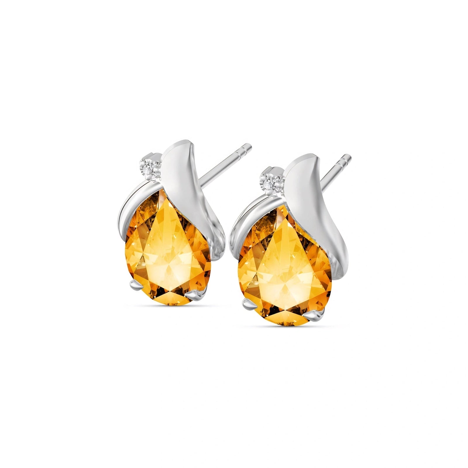 White Gold Citrine & Diamond — Valentia