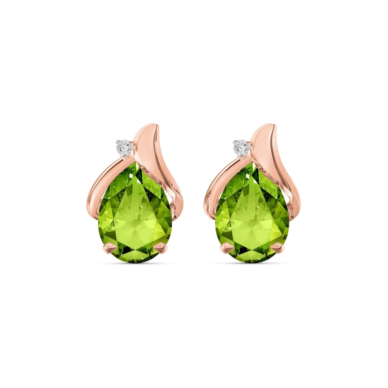 Rose Gold Peridot & Diamond — Valentia
