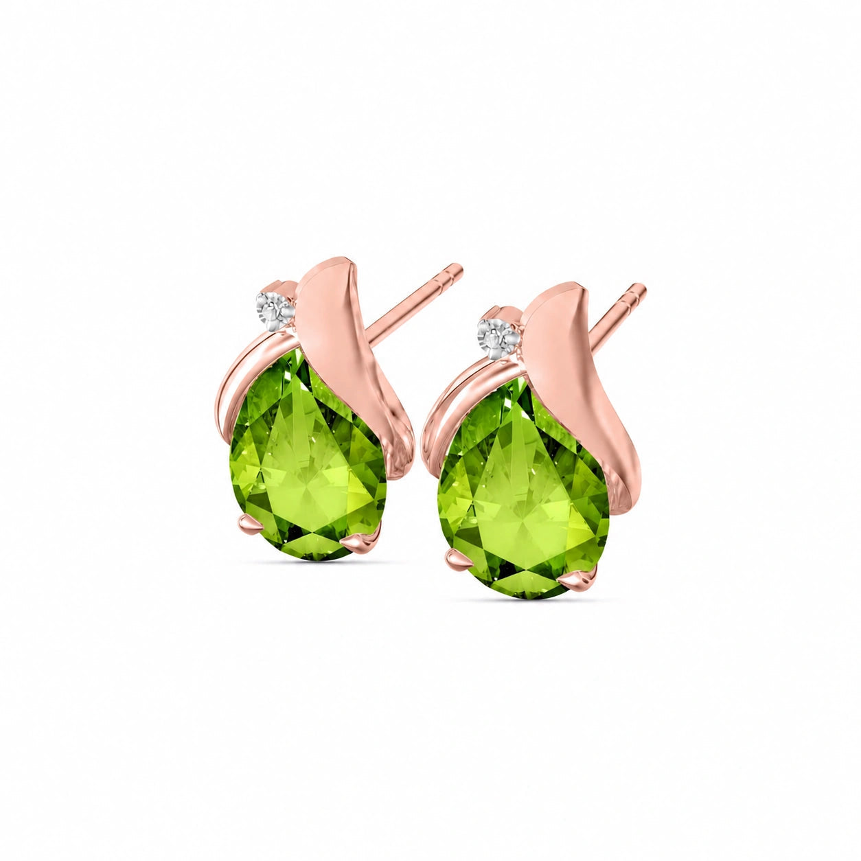 Rose Gold Peridot & Diamond — Valentia