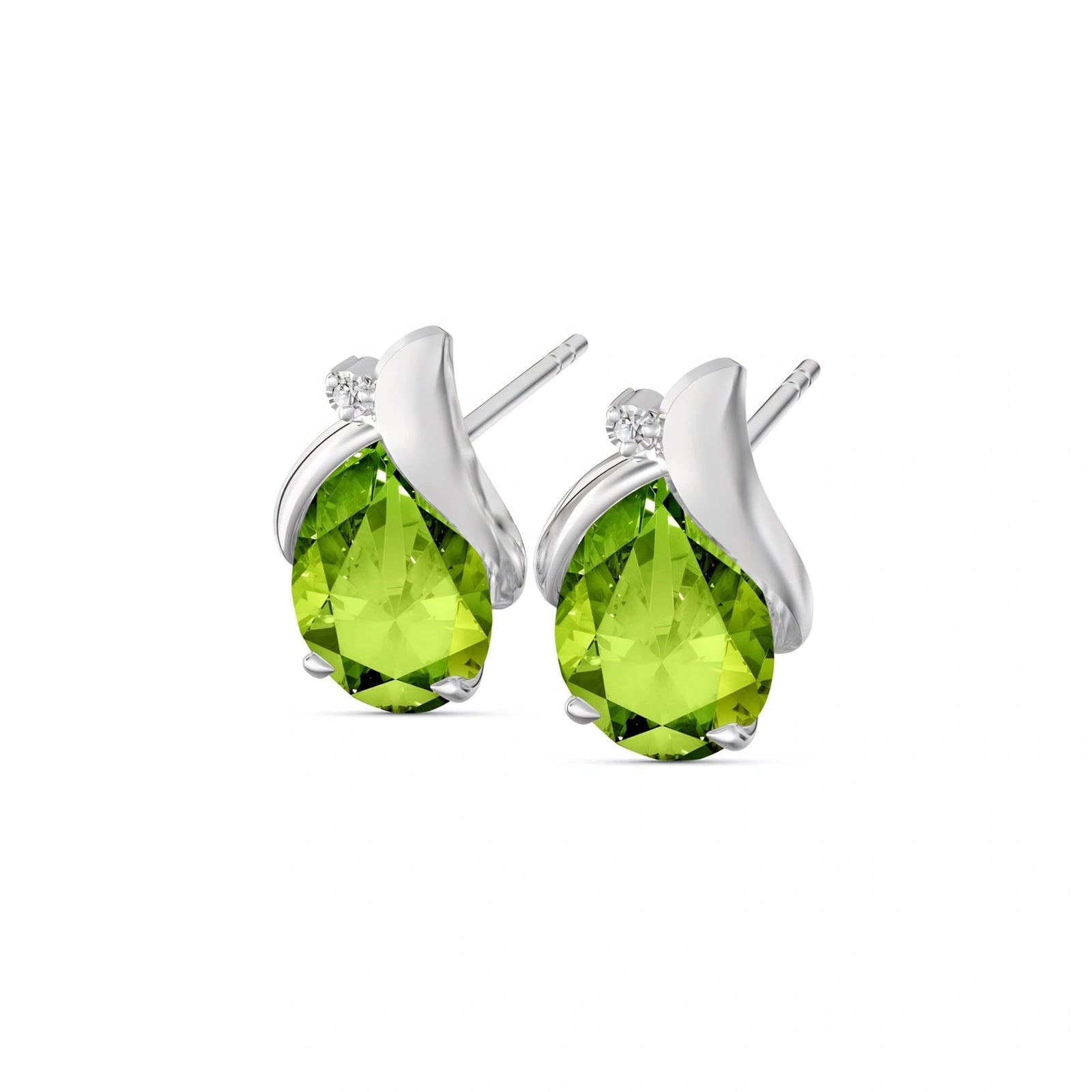 White Gold Peridot & Diamond — Valentia
