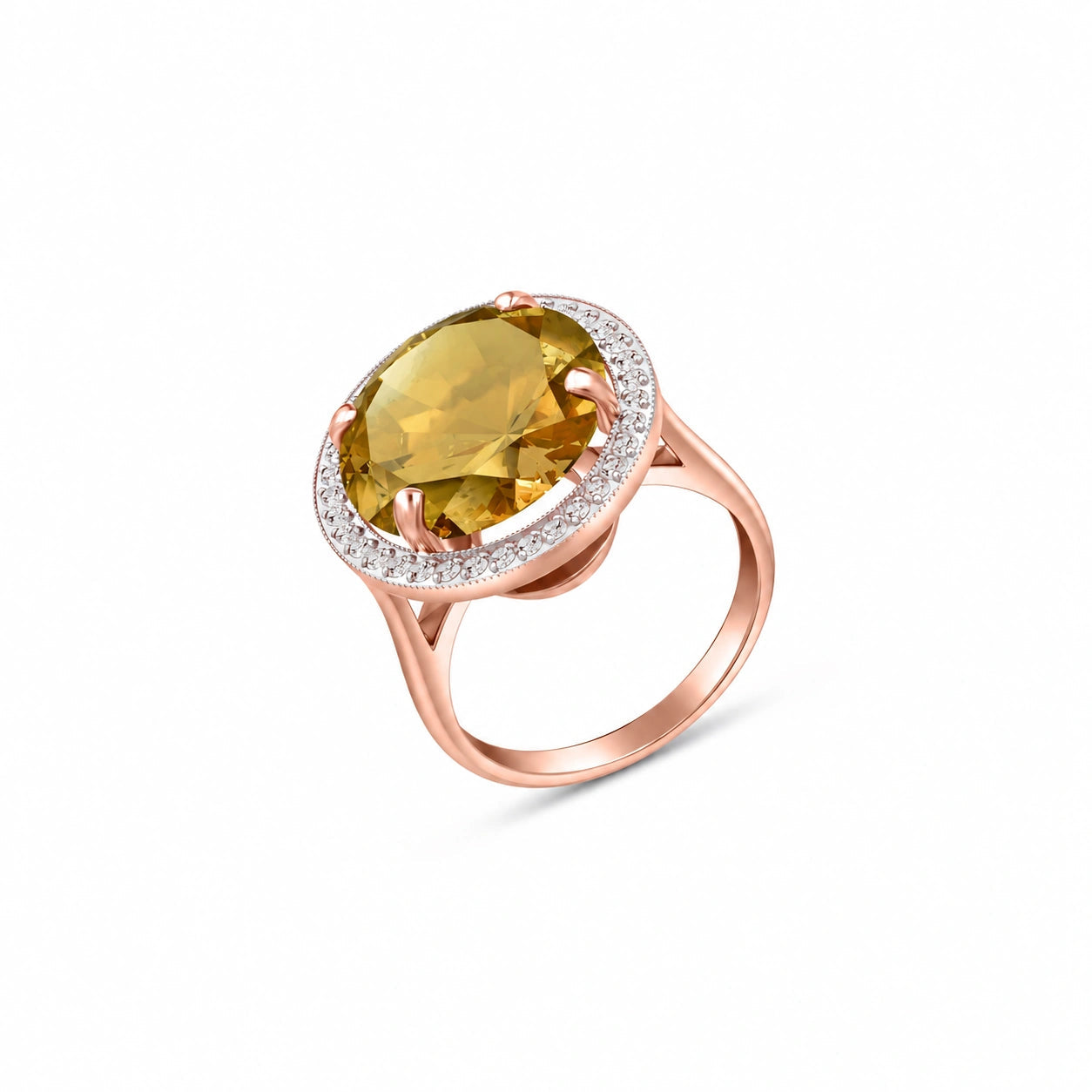 Rose Gold Ring Citrine 10K — Cassandra
