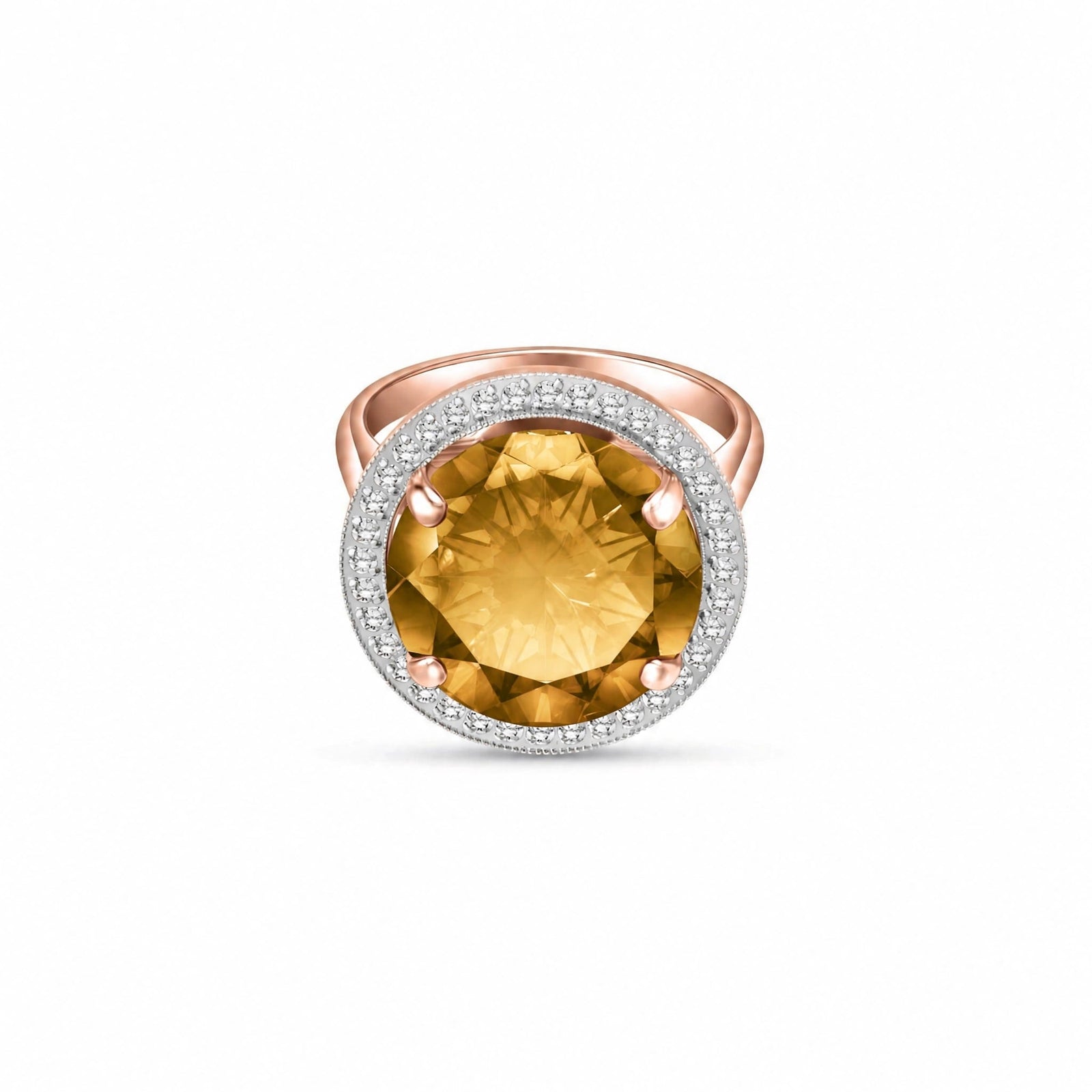 Rose Gold Ring Citrine 10K — Cassandra