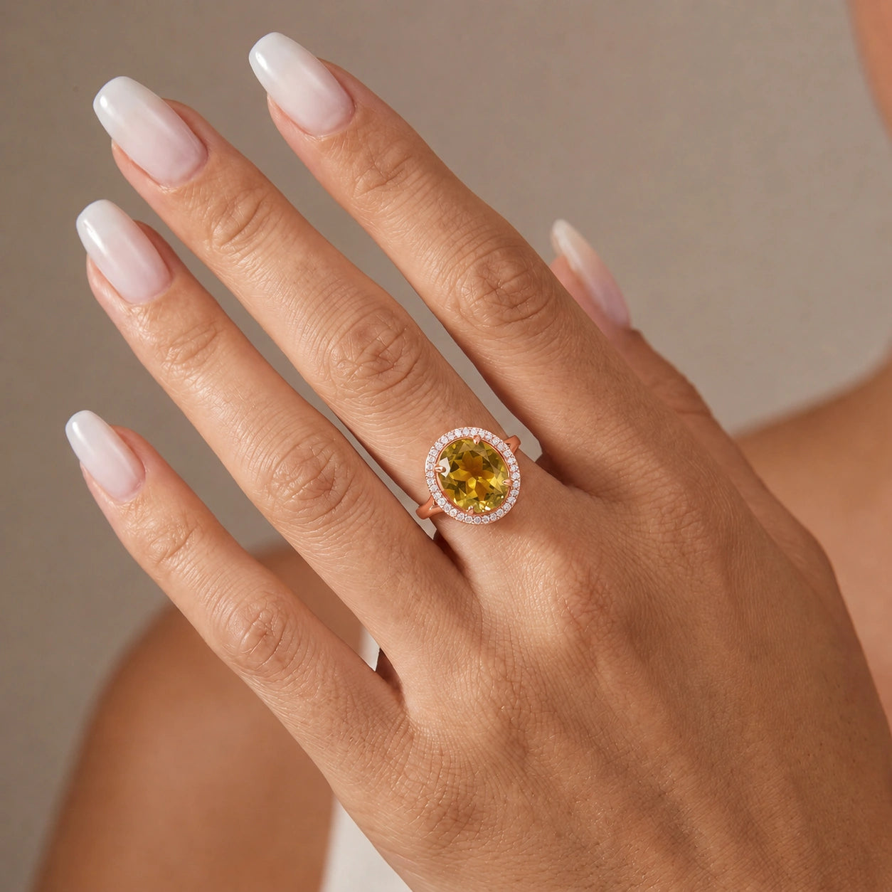 Rose Gold Ring Citrine 10K — Cassandra