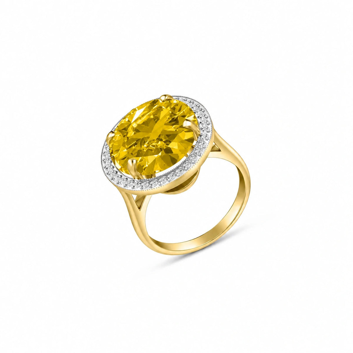 Yellow Gold Ring Citrine 10K — Cassandra