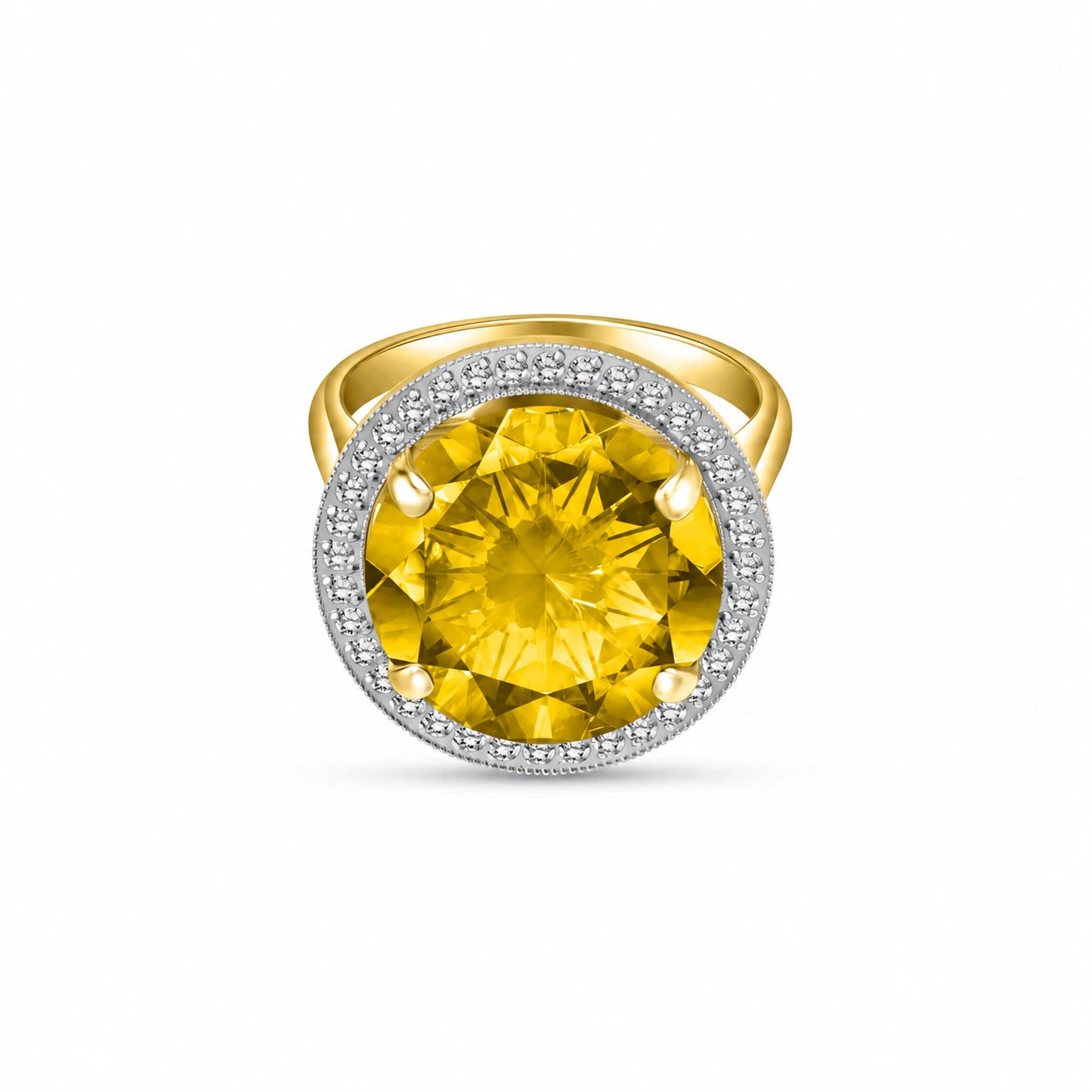 Yellow Gold Ring Citrine 10K — Cassandra