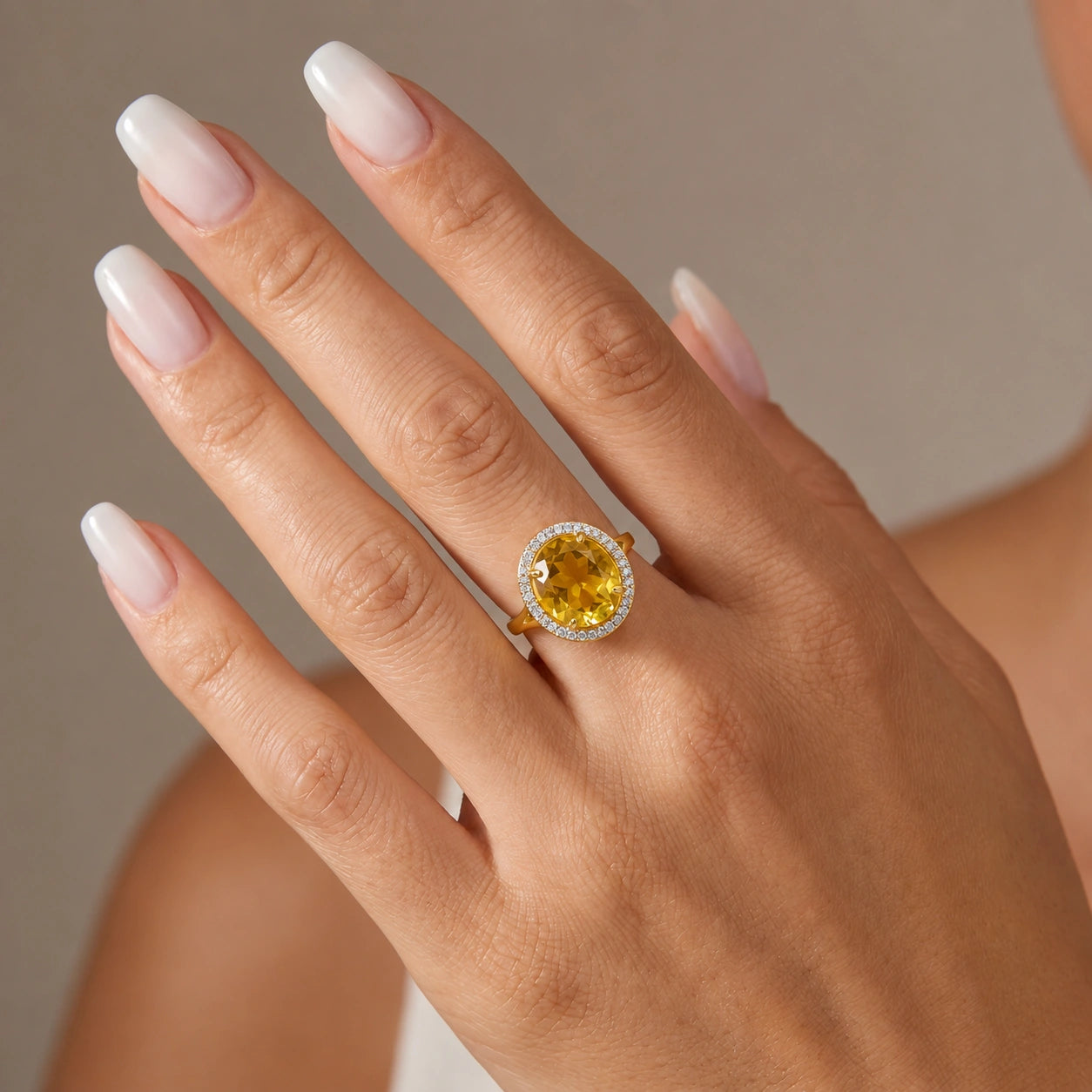 Yellow Gold Ring Citrine 10K — Cassandra