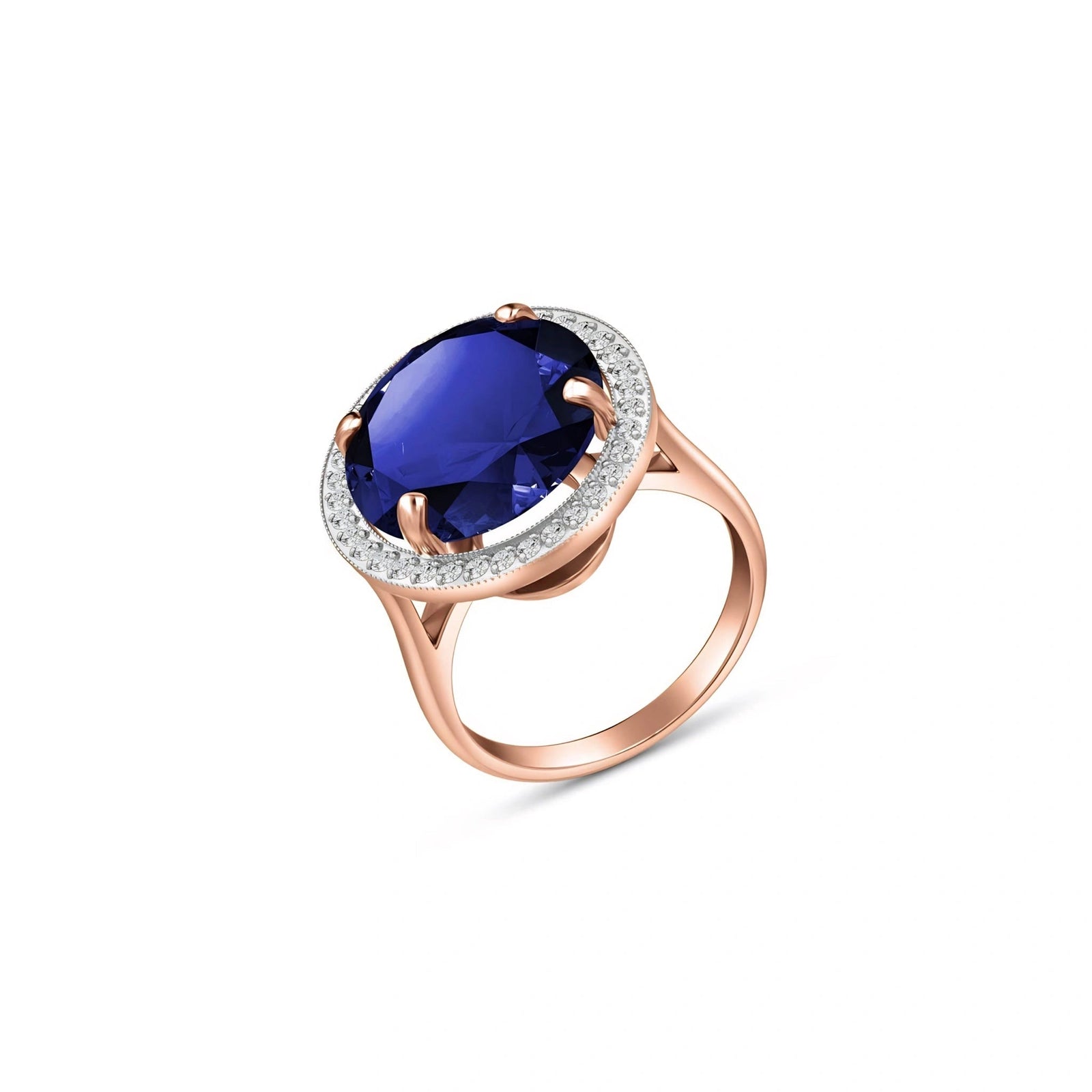 Rose Gold Ring Sapphire 10K — Cassandra