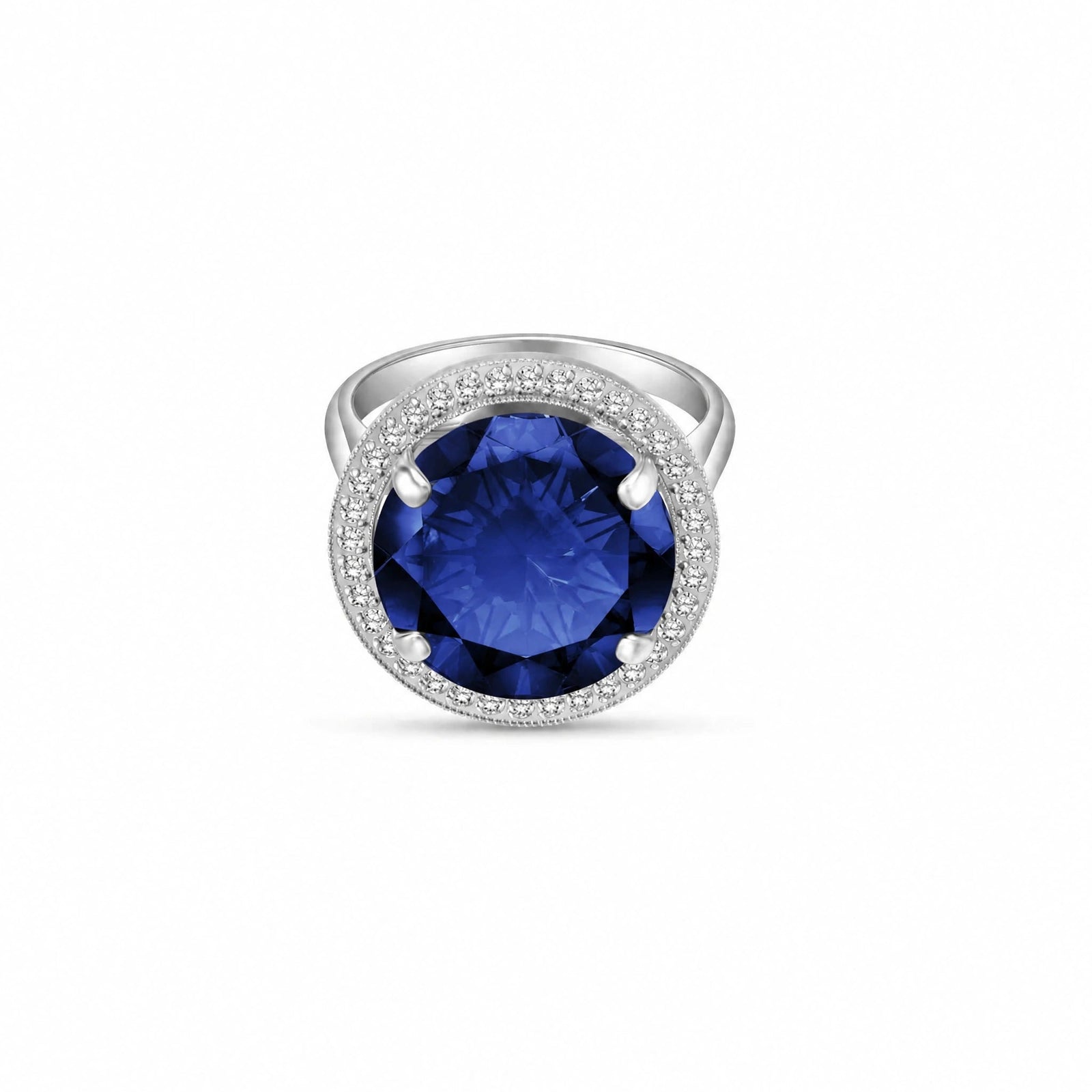 White Gold Ring Sapphire 10K — Cassandra