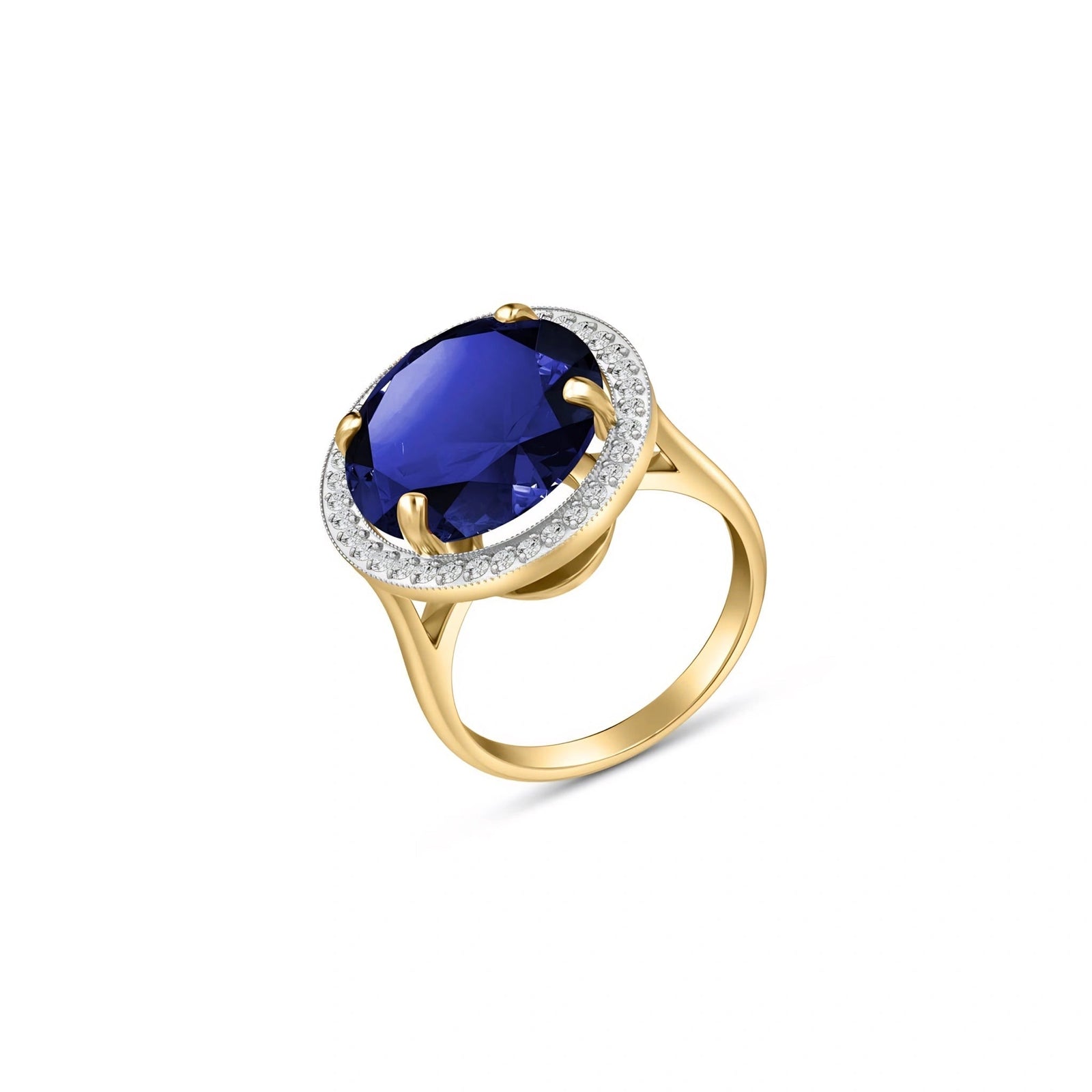 Yellow Gold Ring Sapphire 10K — Cassandra