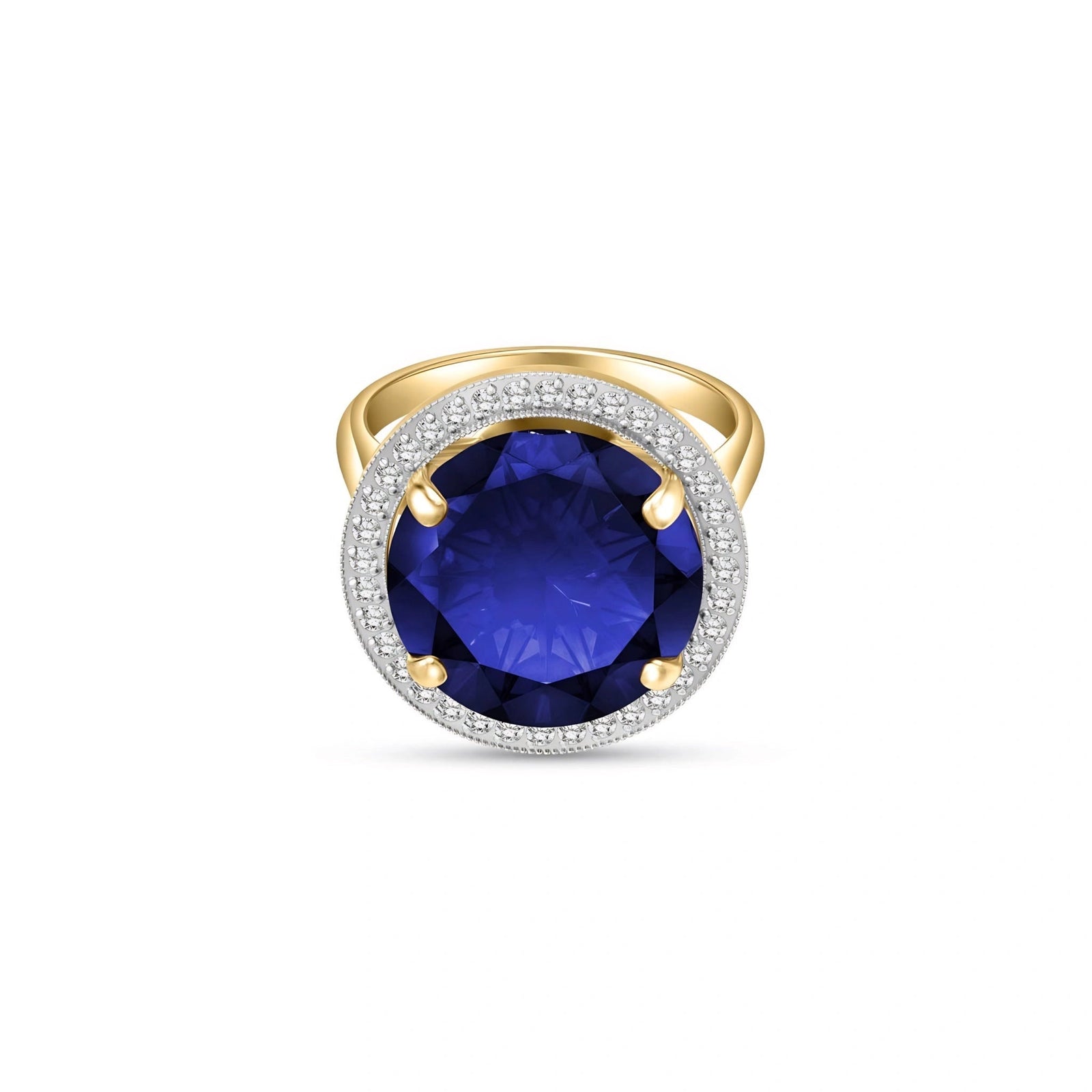 Yellow Gold Ring Sapphire 10K — Cassandra