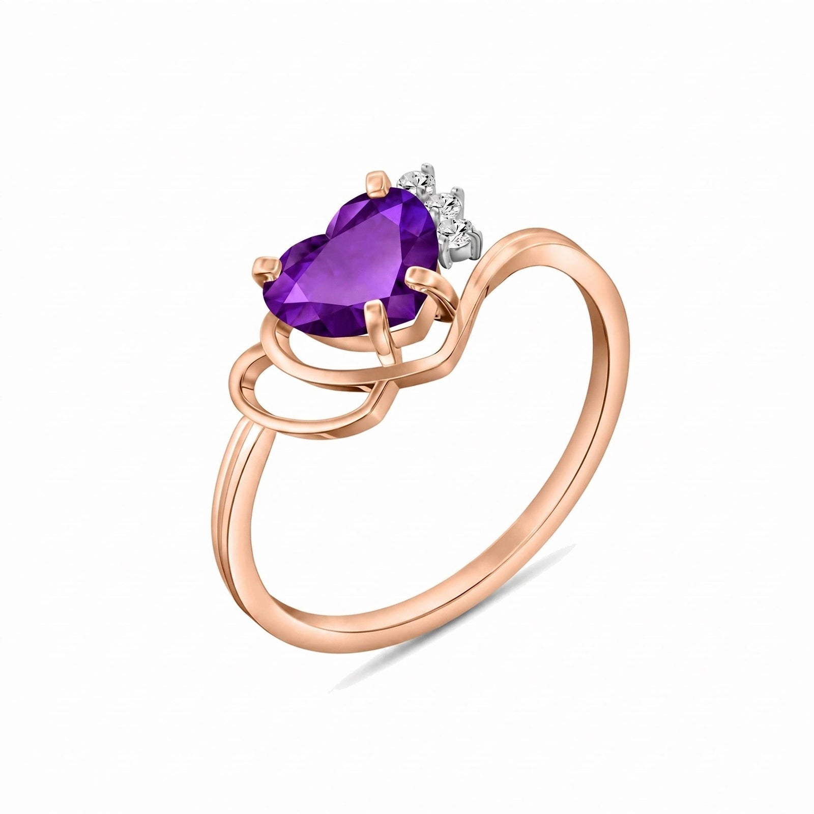 Rose Gold Amethyst & Diamond — Valeria