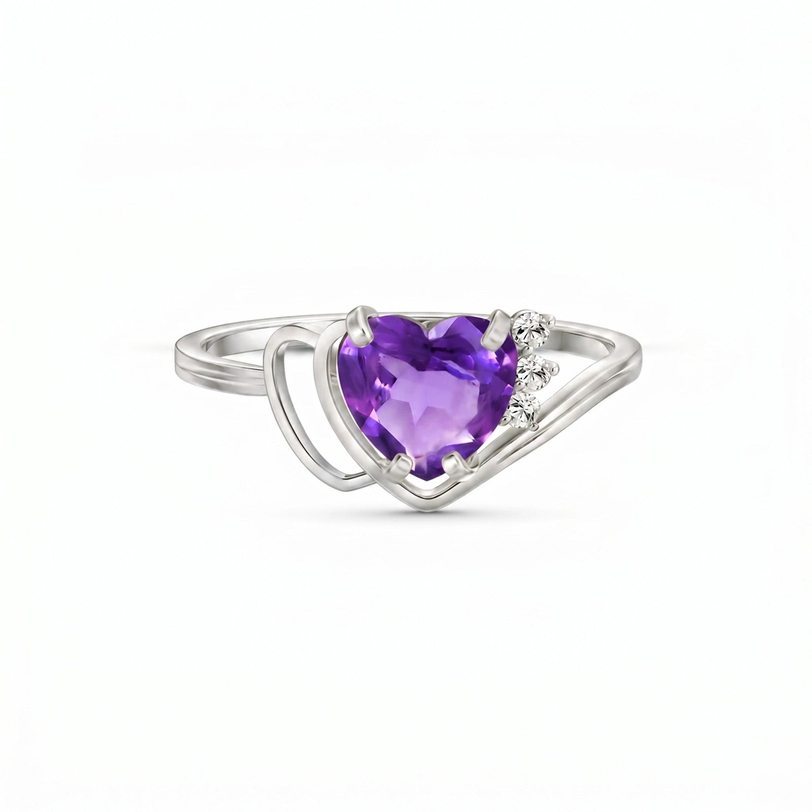 White Gold Amethyst & Diamond — Valeria
