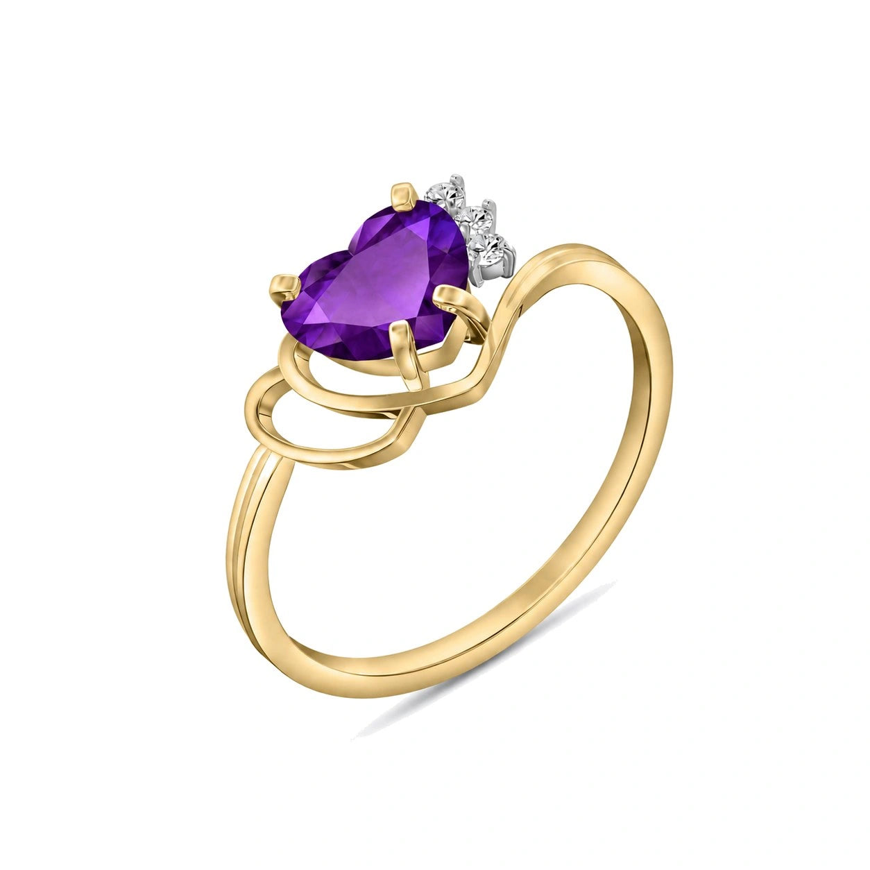 Yellow Gold Amethyst & Diamond — Valeria