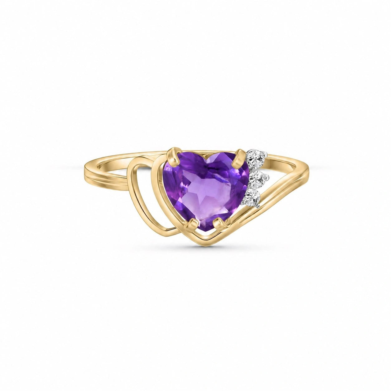 Yellow Gold Amethyst & Diamond — Valeria