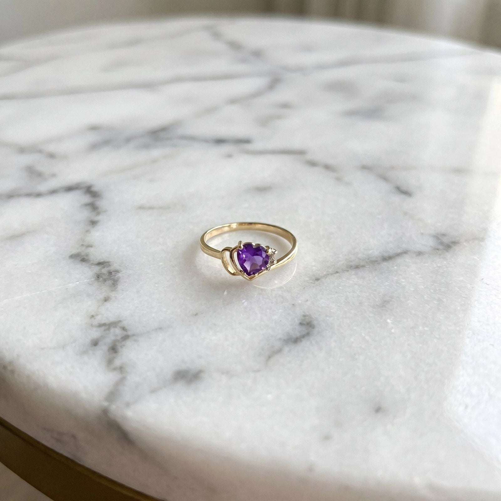 Yellow Gold Amethyst & Diamond — Valeria