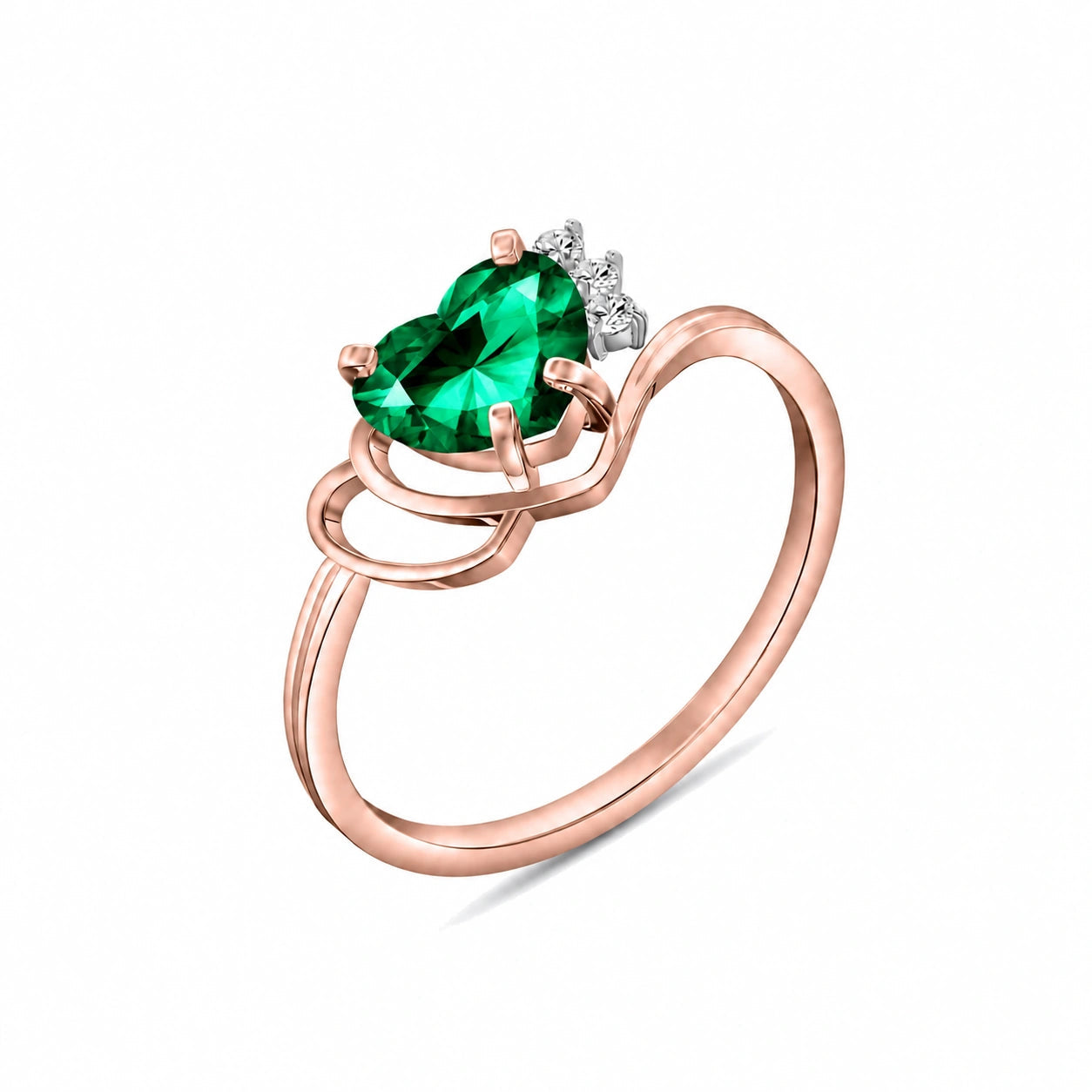 Rose Gold Diamond & Emerald — Valeria