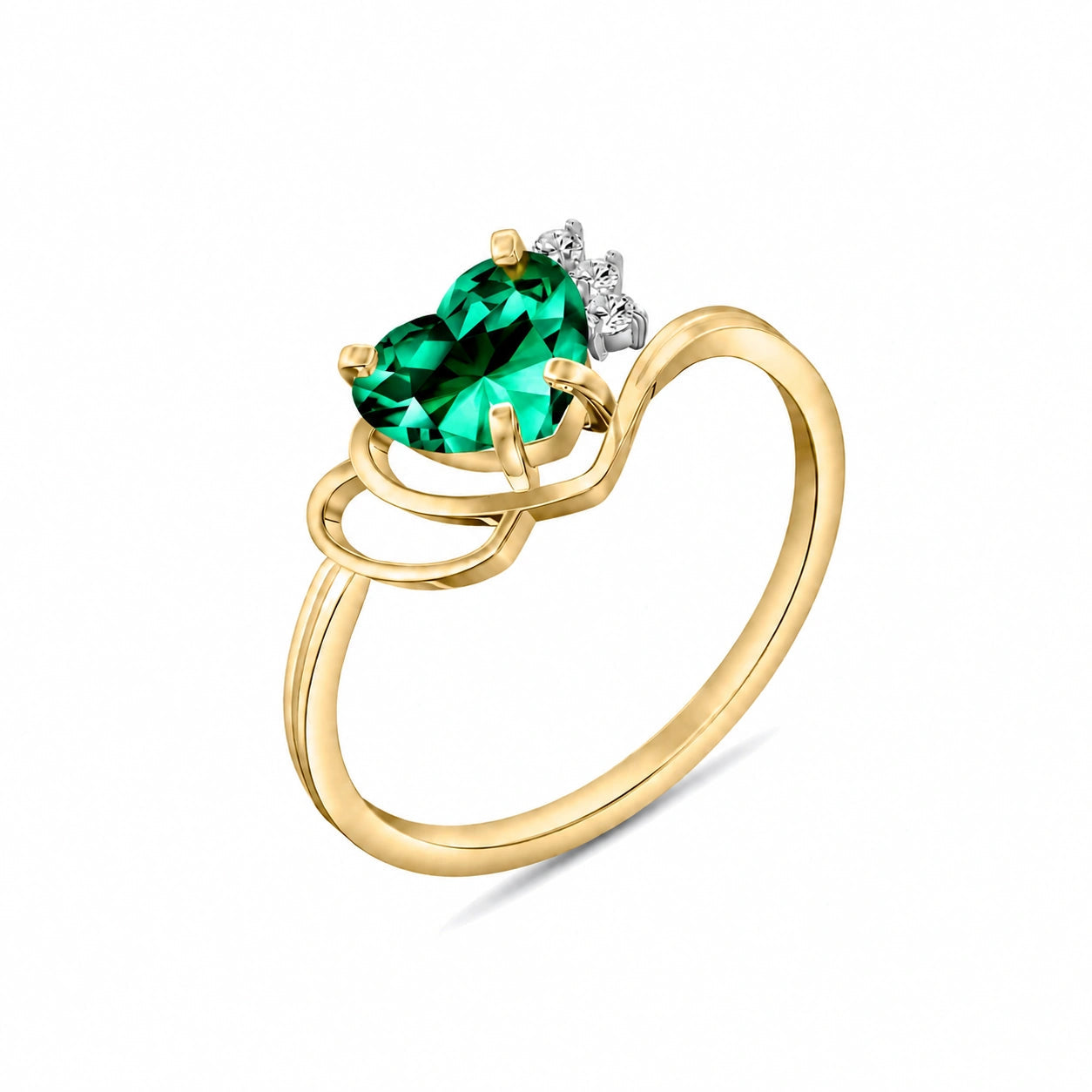 Yellow Gold Diamond & Emerald — Valeria