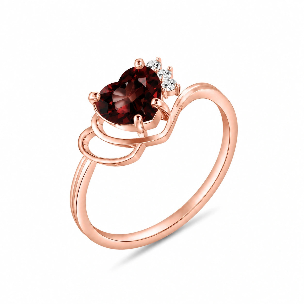 Rose Gold Diamond & Garnet — Valeria