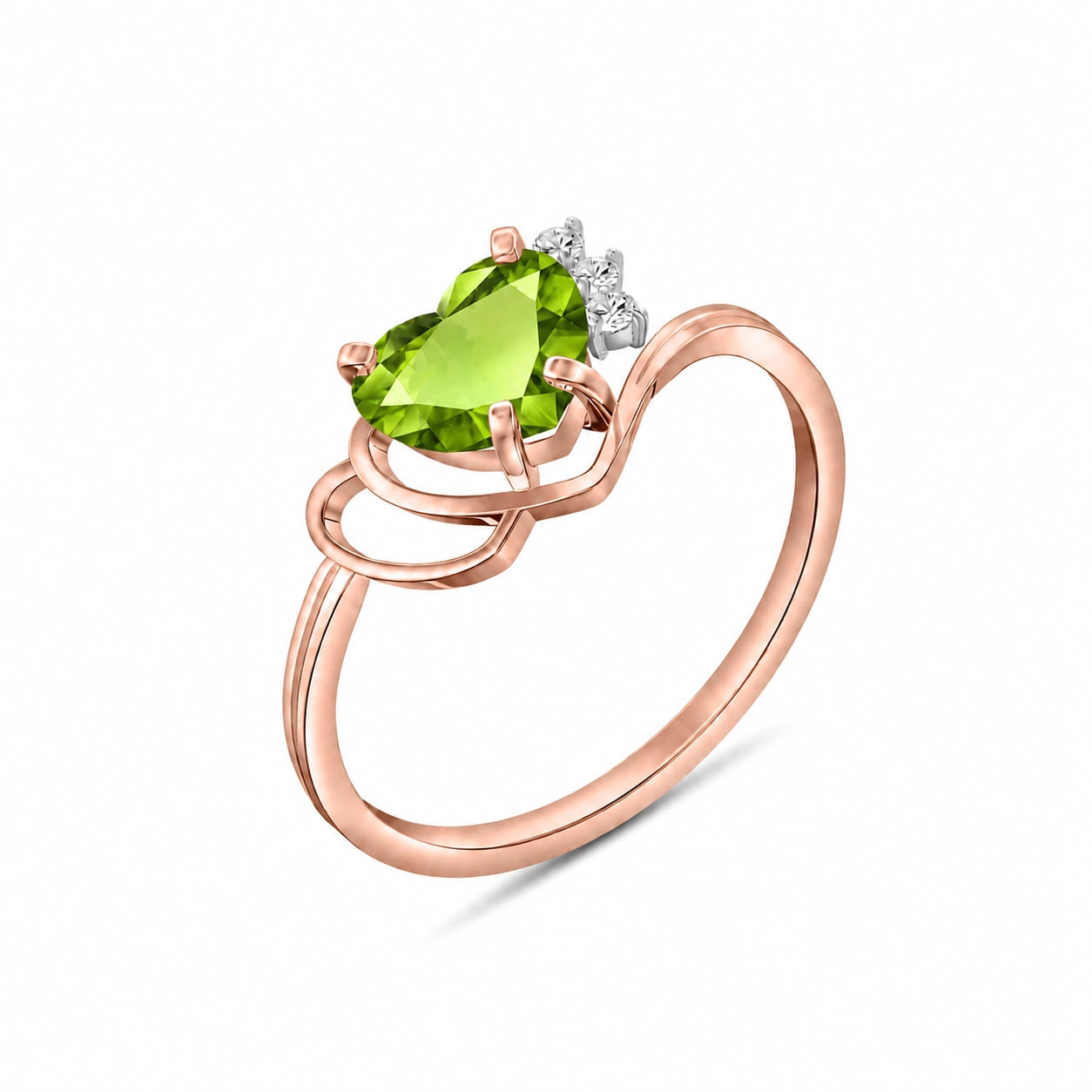 Rose Gold Diamond & Peridot — Valeria
