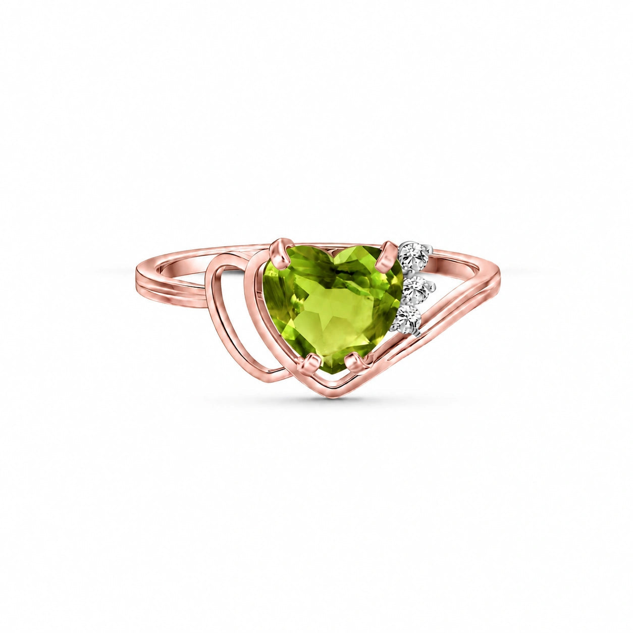 Rose Gold Diamond & Peridot — Valeria