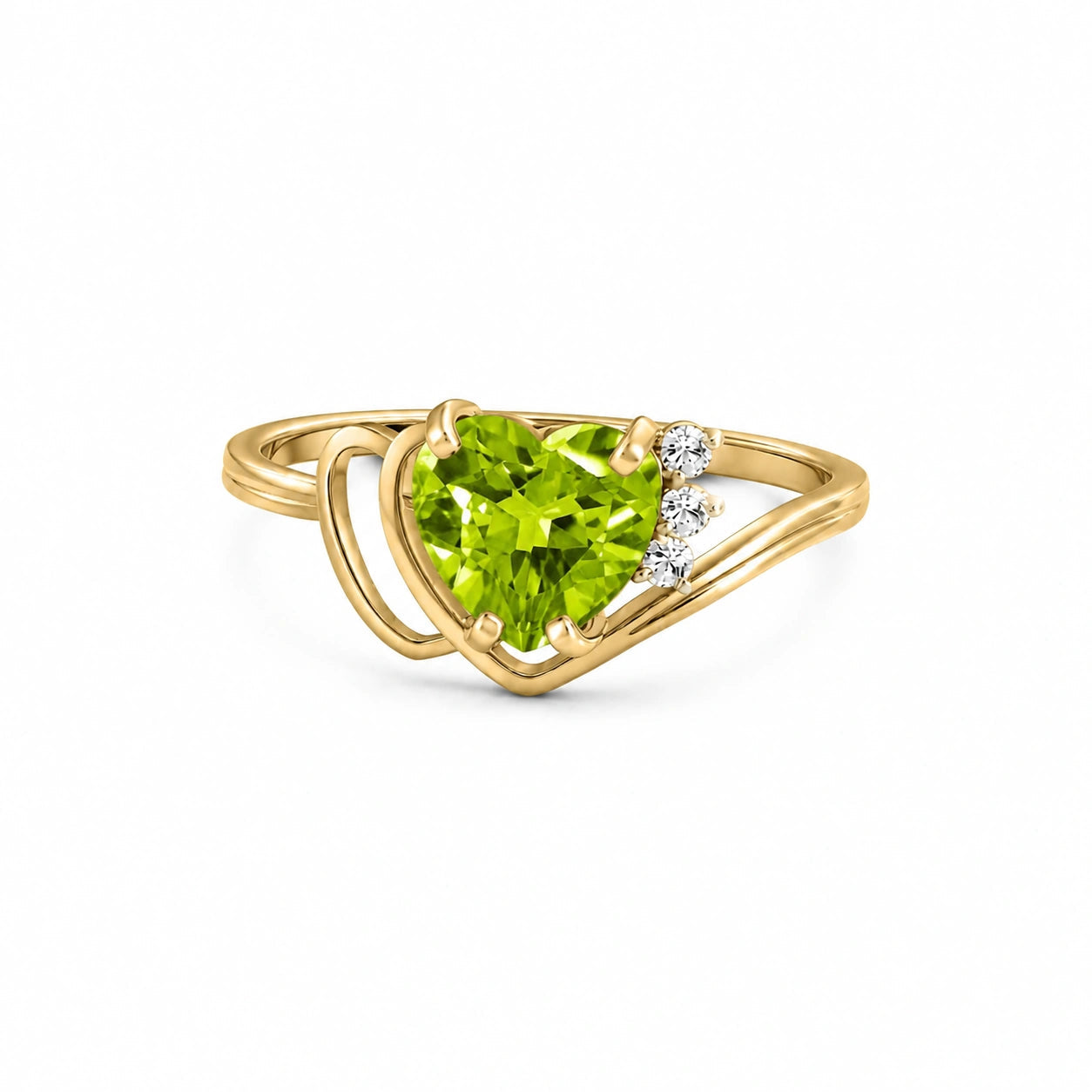 Yellow Gold Diamond & Peridot — Valeria