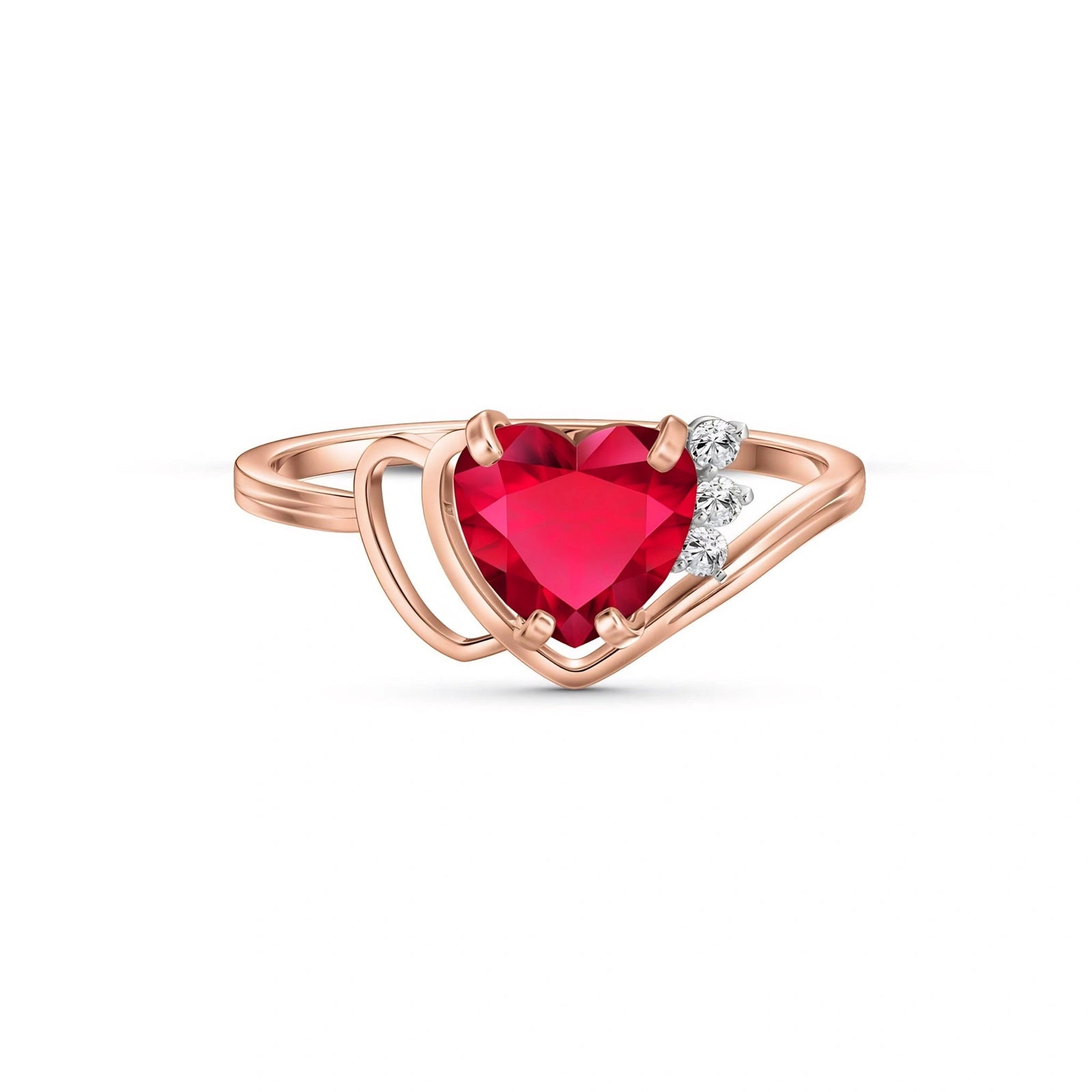Rose Gold Diamond & Ruby — Valeria