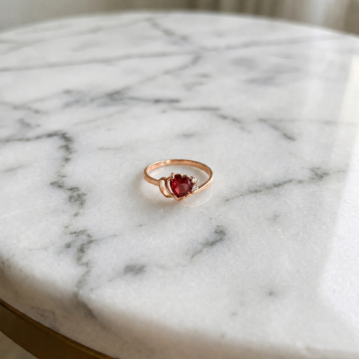 Rose Gold Diamond & Ruby — Valeria