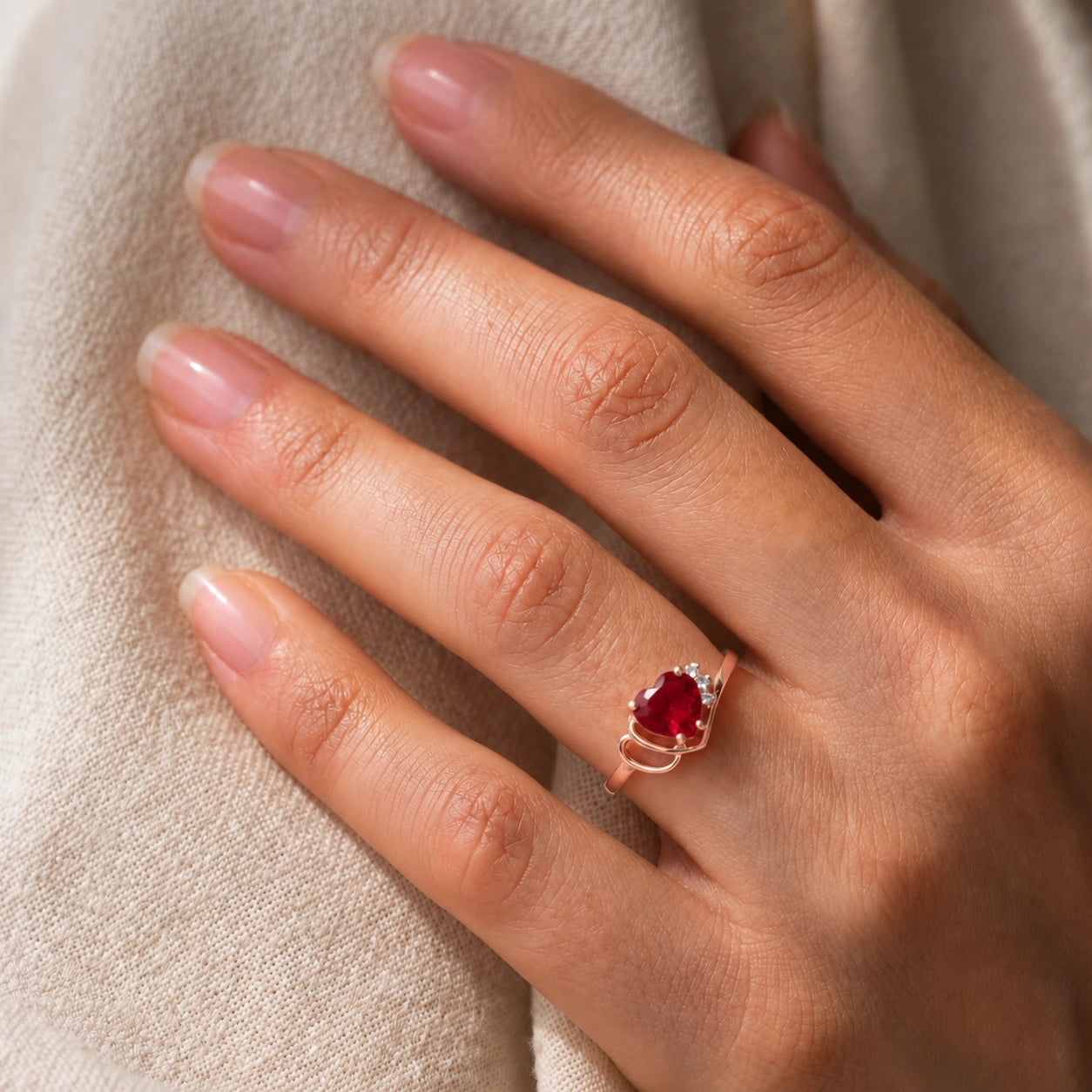 Rose Gold Diamond & Ruby — Valeria