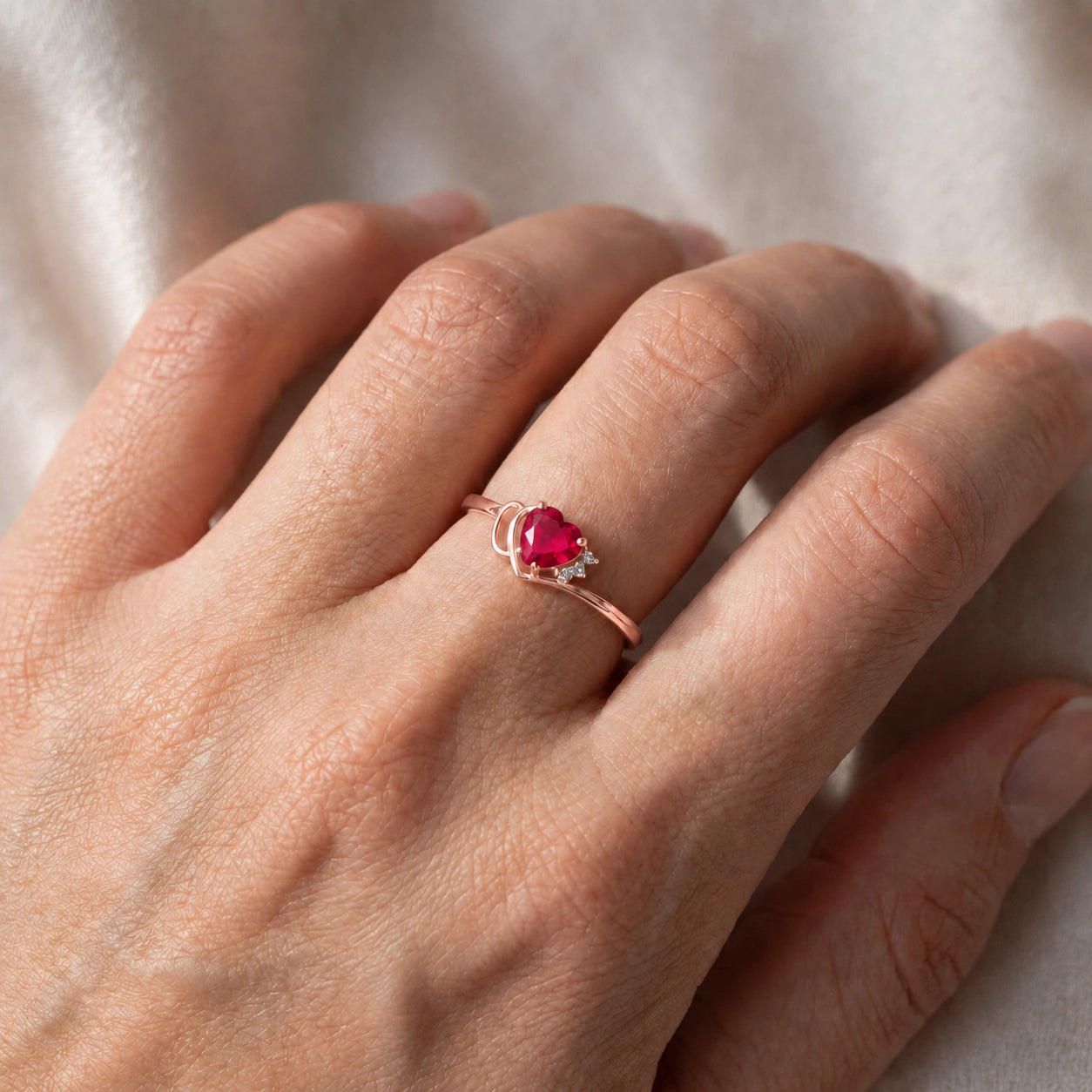 Rose Gold Diamond & Ruby — Valeria