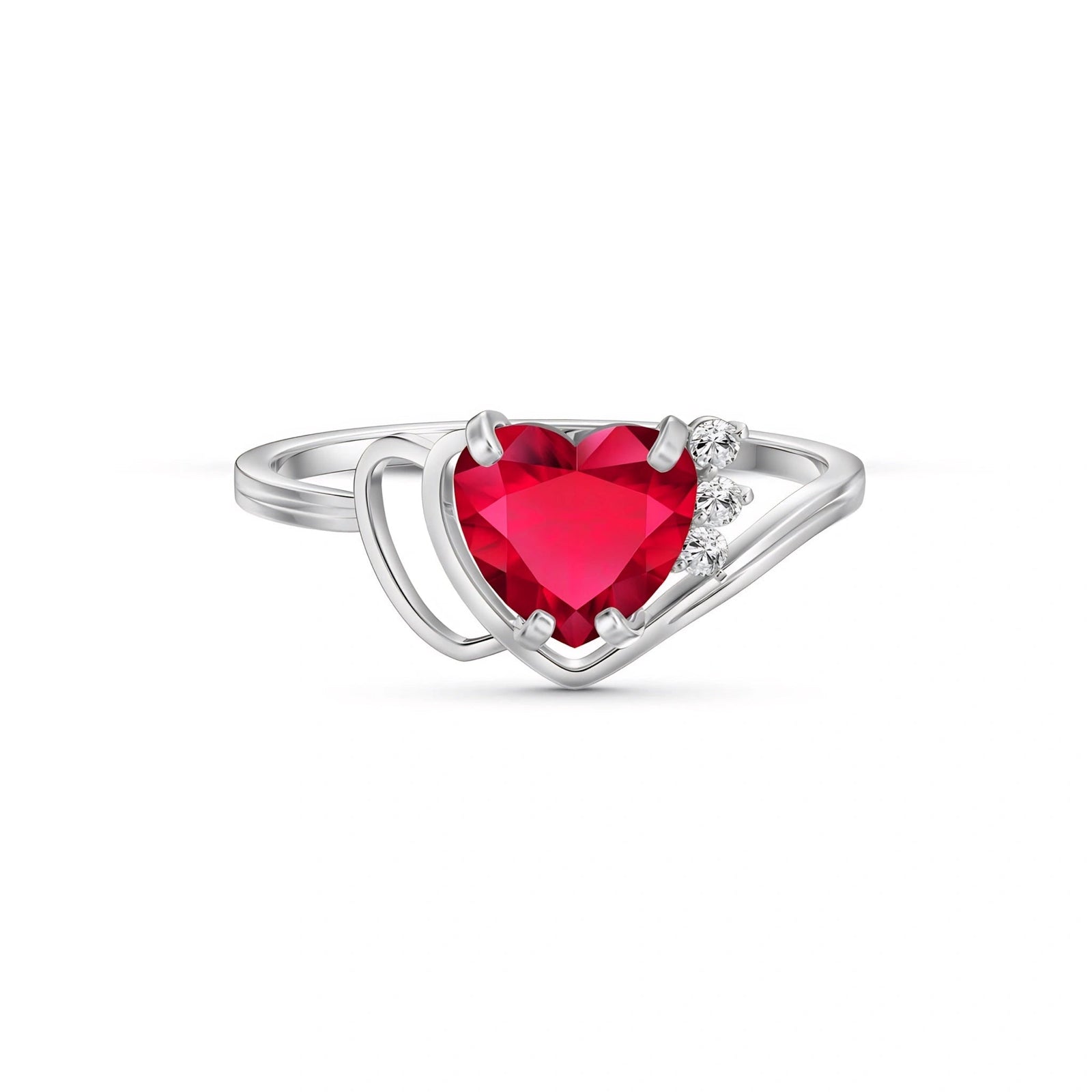 White Gold Diamond & Ruby — Valeria