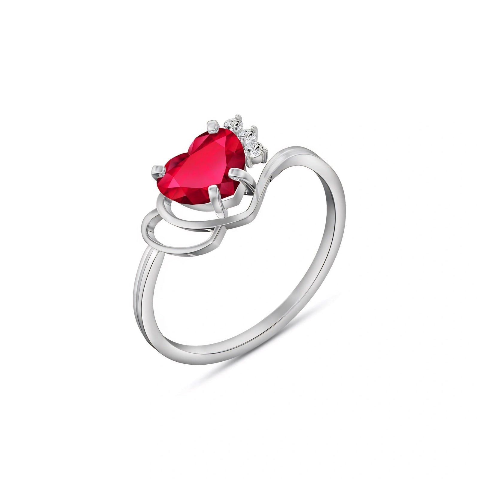 White Gold Diamond & Ruby — Valeria