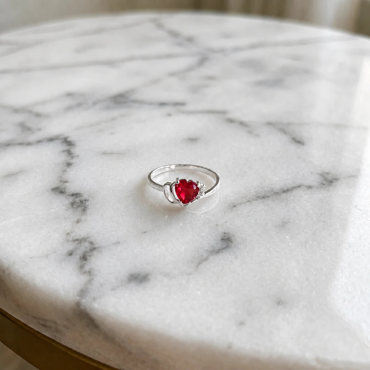 White Gold Diamond & Ruby — Valeria