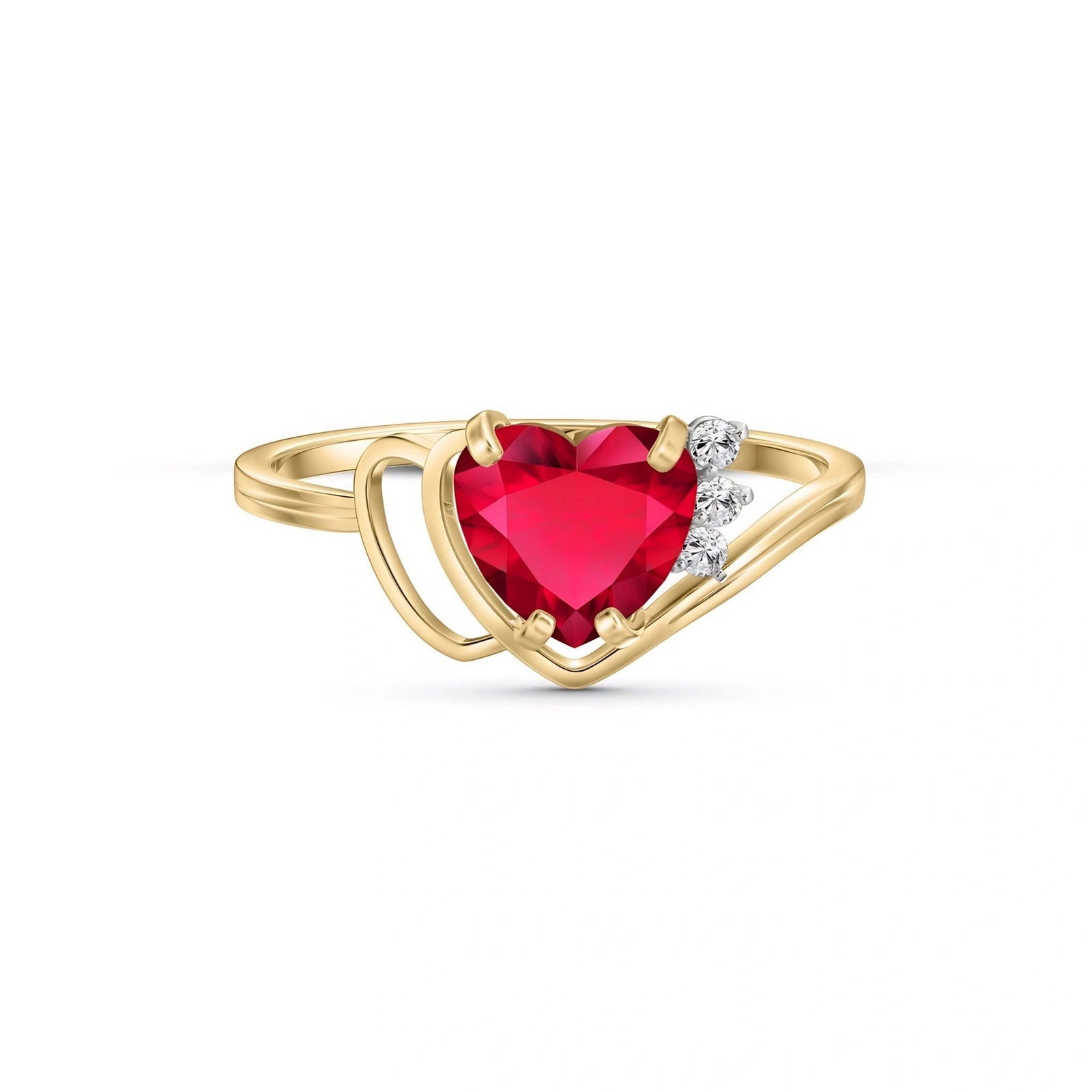 Yellow Gold Diamond & Ruby — Valeria