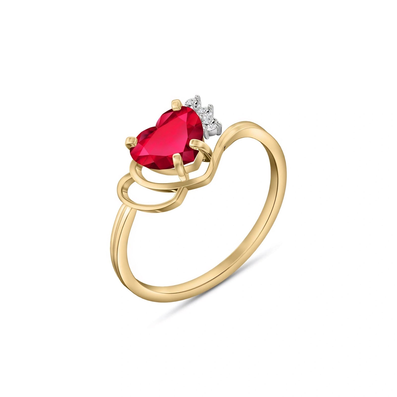 Yellow Gold Diamond & Ruby — Valeria