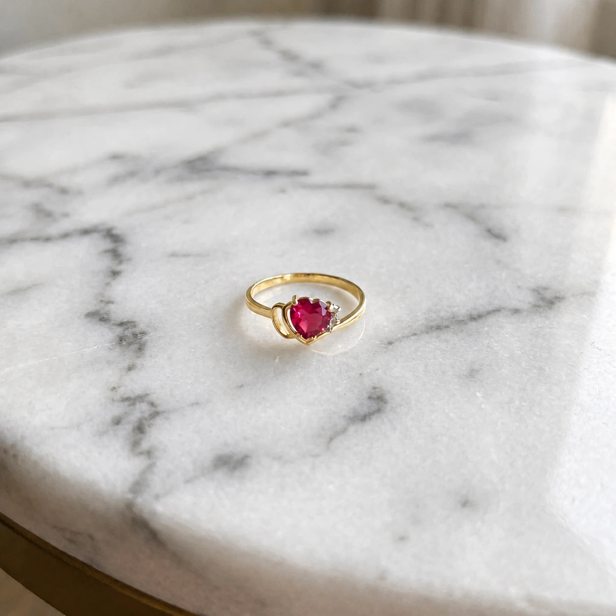 Yellow Gold Diamond & Ruby — Valeria