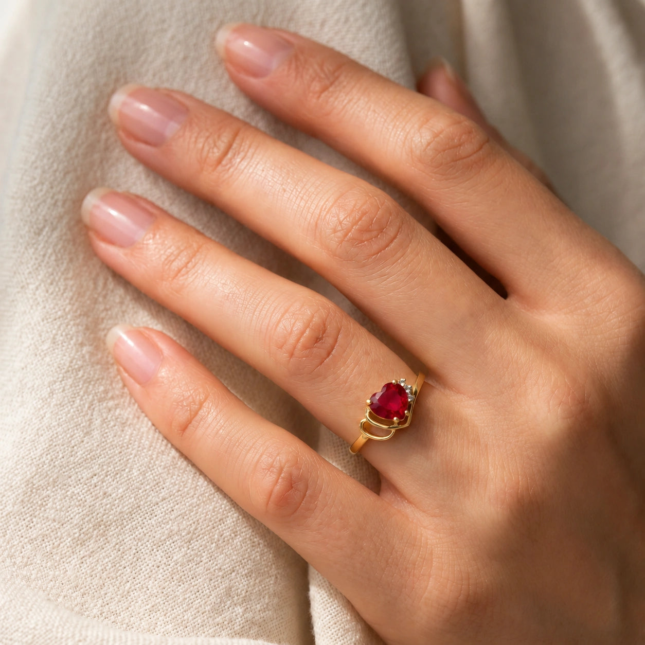 Yellow Gold Diamond & Ruby — Valeria