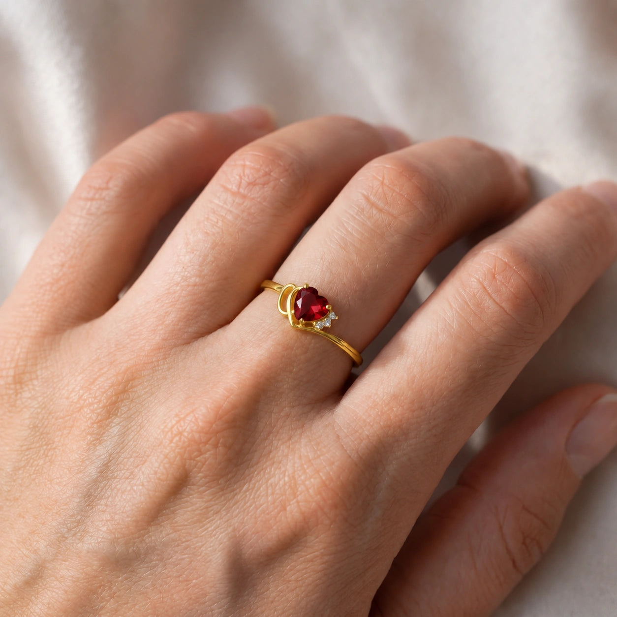 Yellow Gold Diamond & Ruby — Valeria