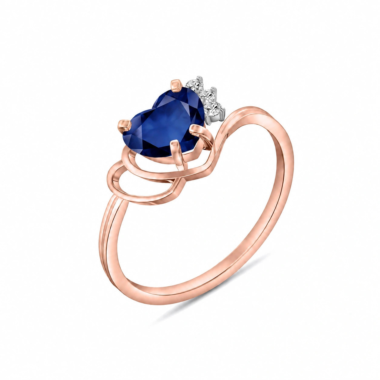 Rose Gold Diamond & Sapphire — Valeria