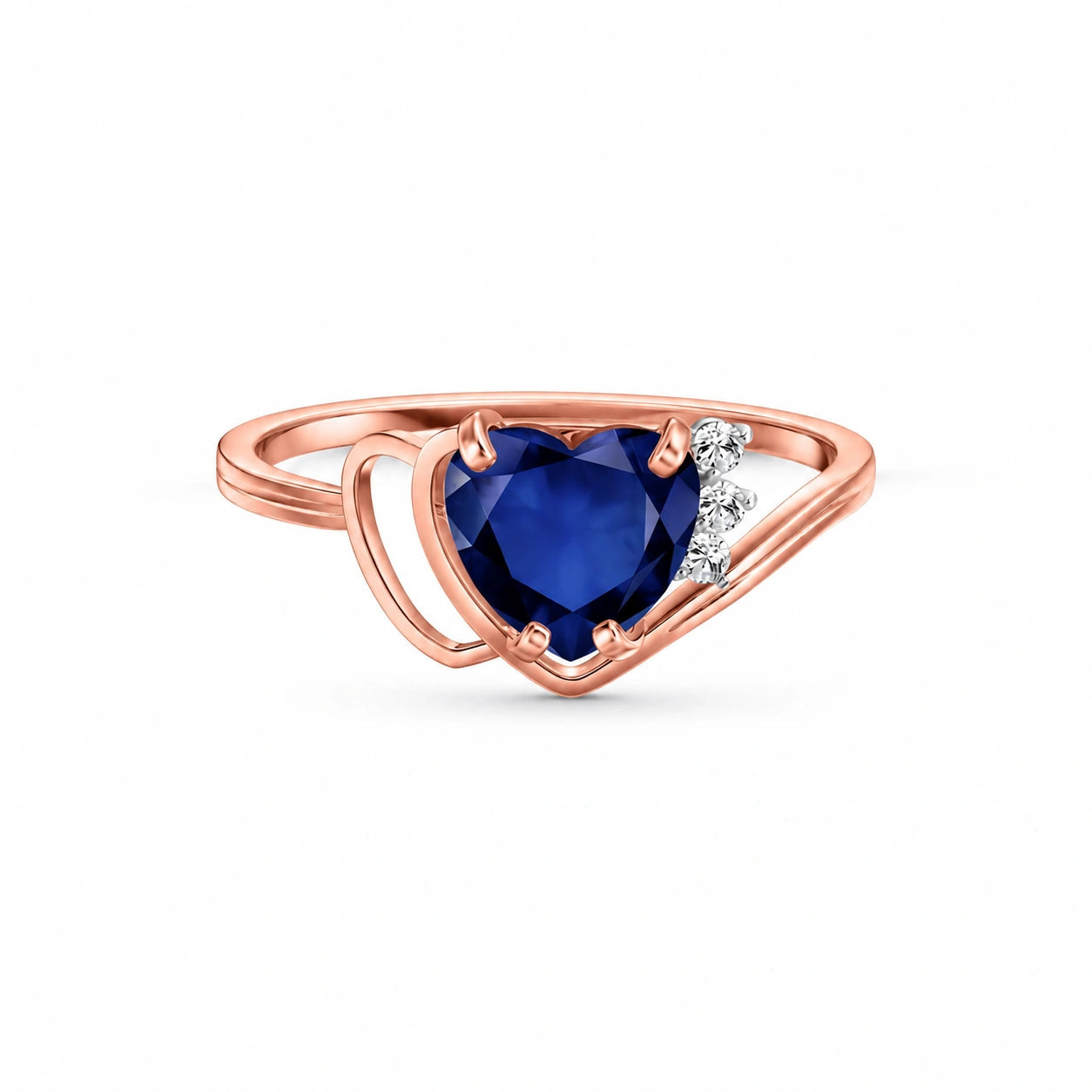 Rose Gold Diamond & Sapphire — Valeria