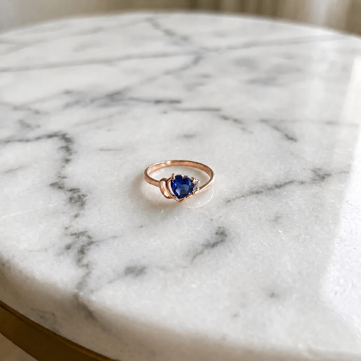 Rose Gold Diamond & Sapphire — Valeria