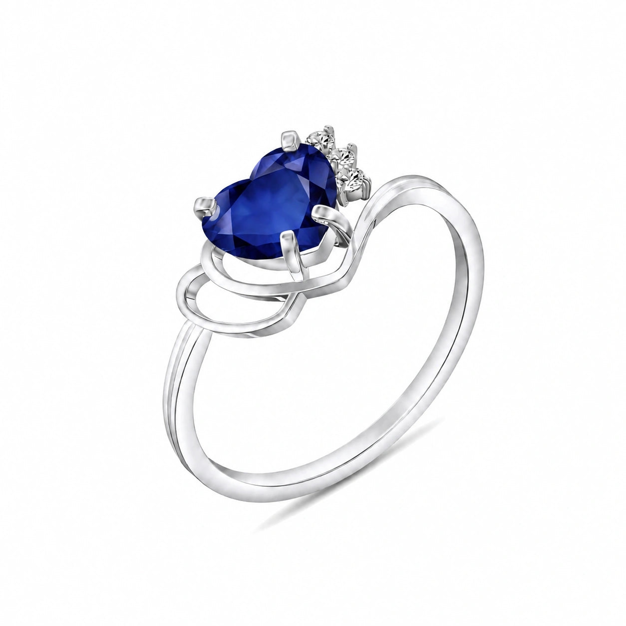 White Gold Diamond & Sapphire — Valeria
