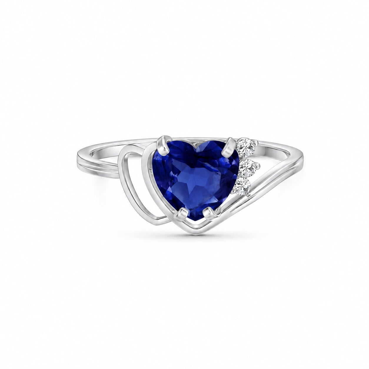 White Gold Diamond & Sapphire — Valeria