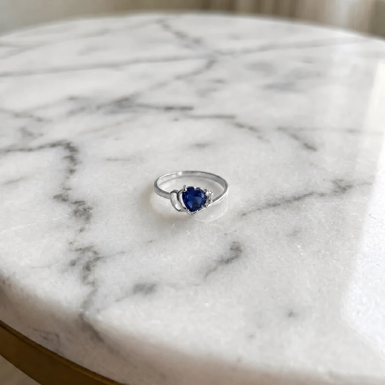 White Gold Diamond & Sapphire — Valeria