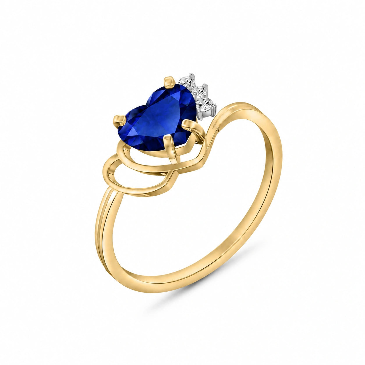 Yellow Gold Diamond & Sapphire — Valeria