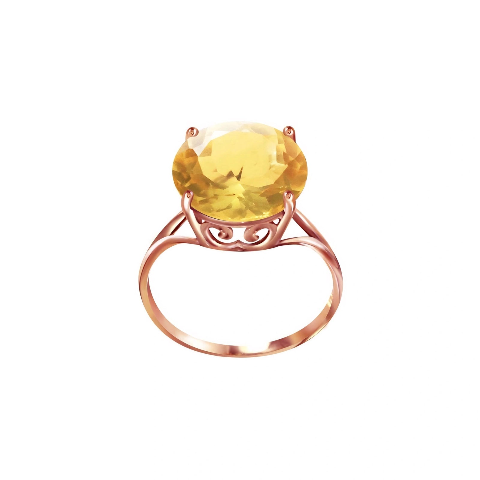 Rose Gold Reverie Ring Citrine 10K — Stella