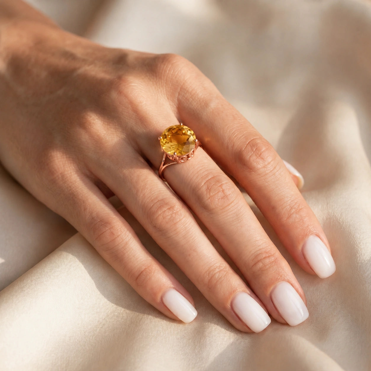 Rose Gold Reverie Ring Citrine 10K — Stella