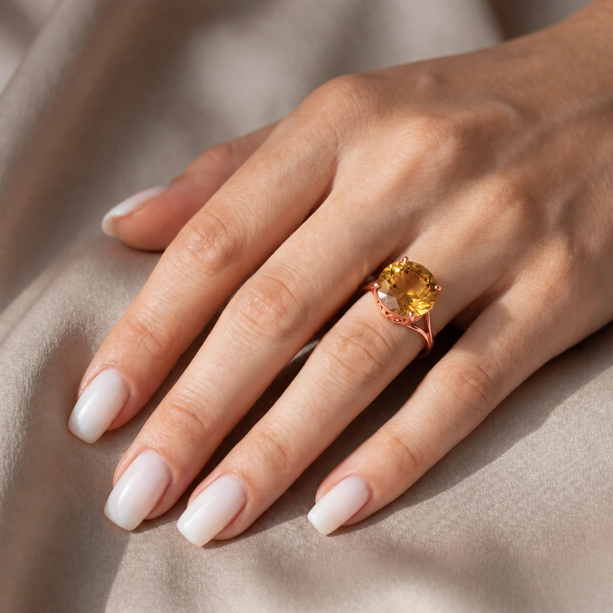Rose Gold Reverie Ring Citrine 10K — Stella