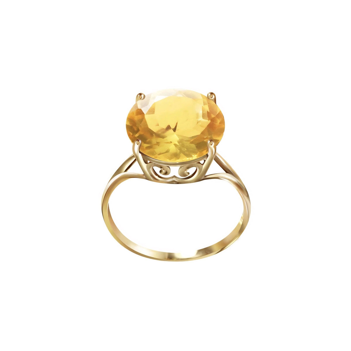 Yellow Gold Reverie Ring Citrine 10K — Stella